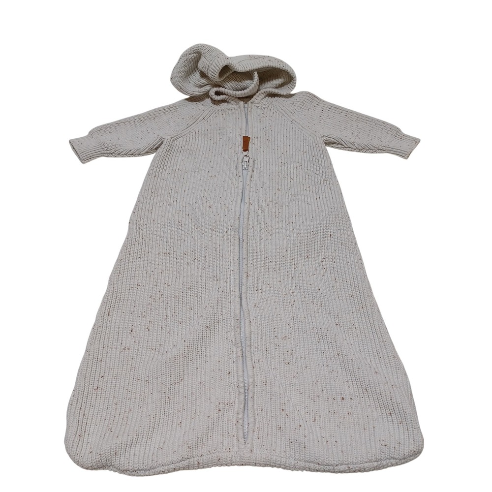 Goumi Baby Knit Wearable Blanket 12-18M Organic Cotton Hooded Cozy Minimalist